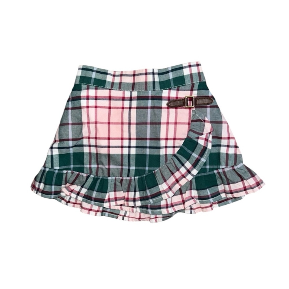 💚 Janie & Jack • 9–12M • Plaid Ruffle Skirt with Buckle Detail 💚